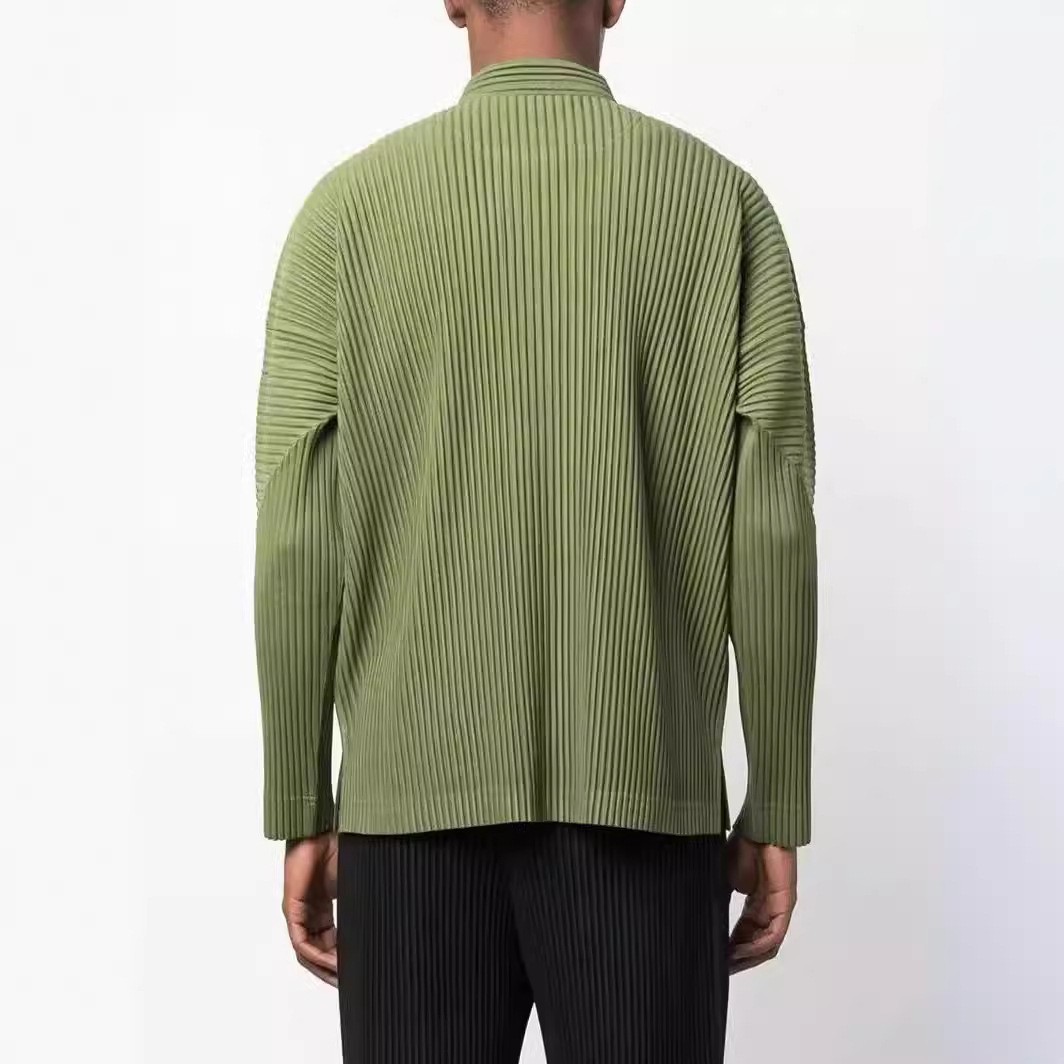 Homme Plisse Issey Miyake Pleated long sleeve shirt jacket Fashion