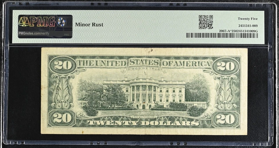 $20 2067-A* 1969 Star Note Twenty Dollar Federal Reserve Note Boston  - Image 2 of 2