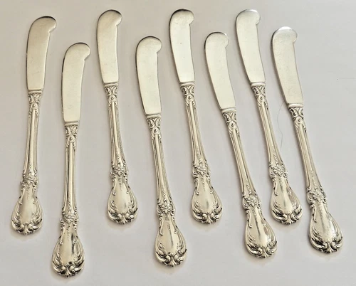 8 TOWLE Sterling 'Old Master' Flat Butter Knives-No Mono-5 5/8" -215.1 gr