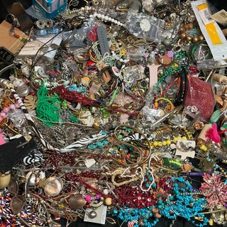 Vintage to Now mixed Jewelry tangled Scrap lot 31 lbs