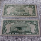 2 1953 5$ Silver certificates With third printing seal errorsn Nice condition. — photo 4