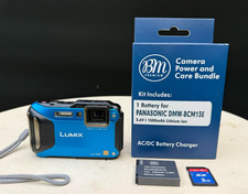 Panasonic LUMIX DMC-TS5 Digital Camera Blue Water Proof Shock Proof Works READ