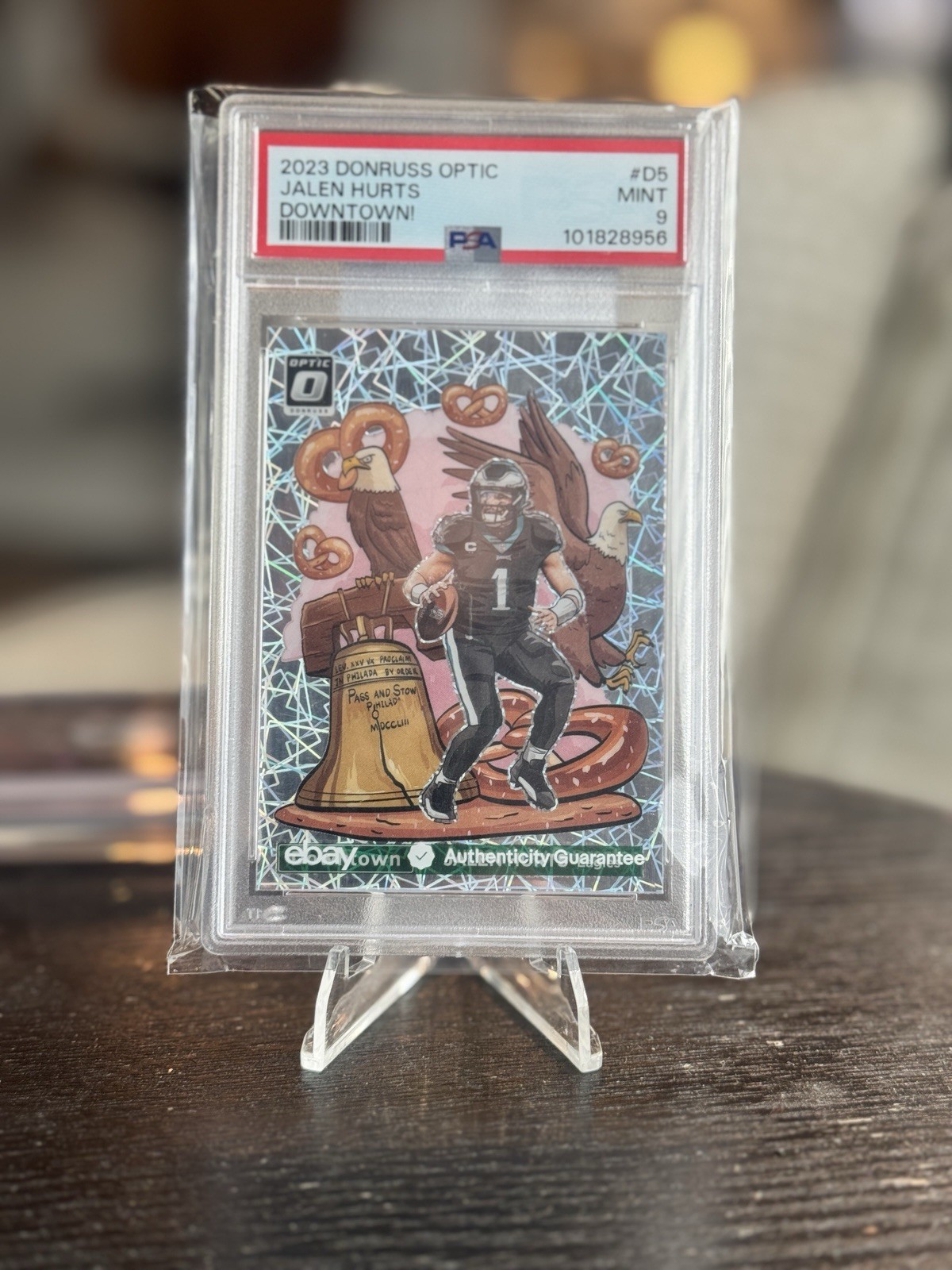 2023 Donruss Optic Jalen Hurts Downtown #D5 Eagles PSA 9