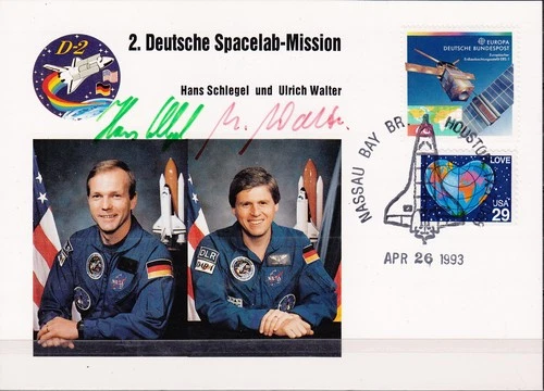 A4 GERMANY 1642 FDCAUT HANS SCHIEGEL ULRICH WALTER AUTOGRAPHED FDC