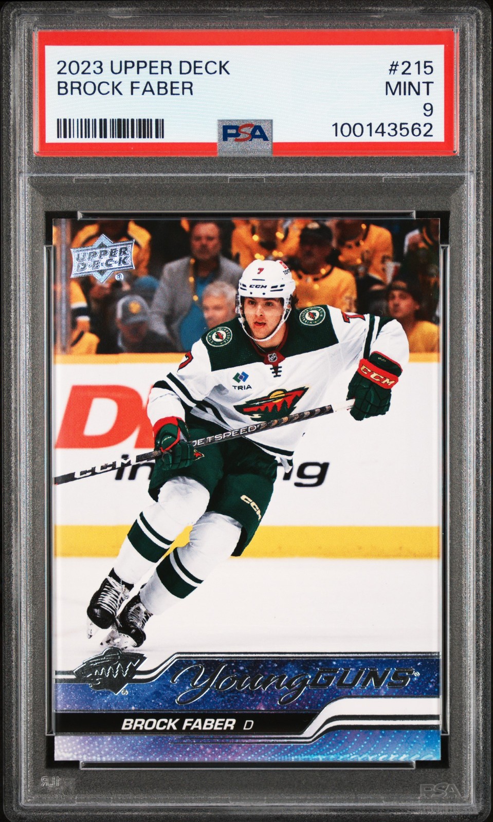 2023 UD #215 BROCK FABER PSA 9