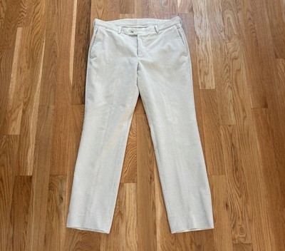 Gucci Off White Ivory Cotton Corduroy Pants Made in Italy Preppy Retro 54 38x32