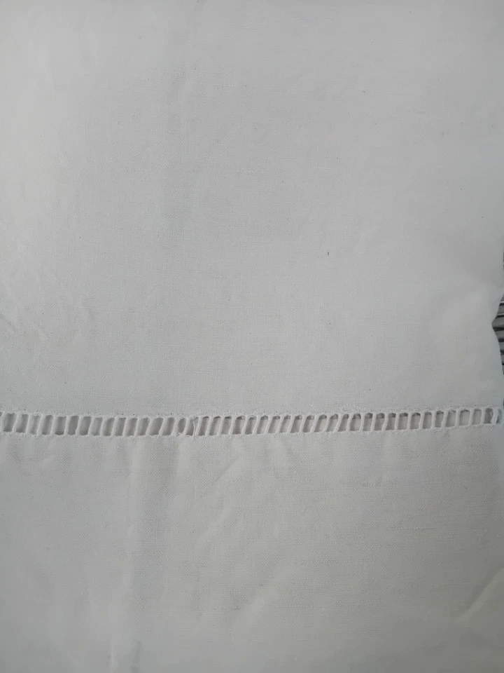 ancien drap en lin avec jours 200 X 280 cm neuf - Photo 2/3