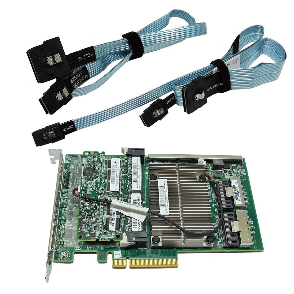 HP Smart Array P840 12Gb SAS RAID Controller 4GB FBWC +2x SAS Cables 761880-001 - Image 2 of 4