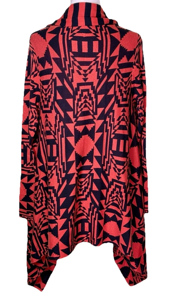 Volcom Women’s Southwestern Aztec Print Waterfall Open Front Cardigan Size XS-S - Image 3 of 4