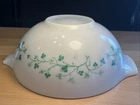 Vintage Pyrex Promotional Bowl Ivy Green White 4 Quart 444