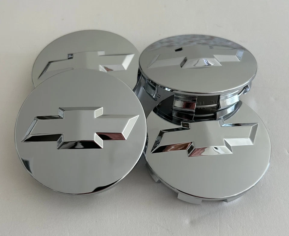 Centro de rueda Chevy cromado 4 tapas emblema cromado para Chevrolet Silverado Tahoe Foto 4 de 4