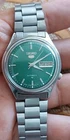 Seiko 5 Watch Automatic Vintage  Green  dial  7009 Movement day date @ Japan