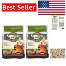 Safflower Gold Natural Bird Food - 3 lb Bags for Conures  Cockatiels - 2 Pack
