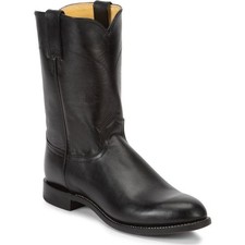 Justin Jackson Original Black Roper Western Cowboy Boot Men's Size 8.5EE