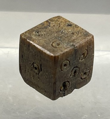 Antike römische Knochen Spielwürfel Karte 1. - 3. AD
