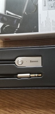 Adapter Baseus Transmiter Audio AUX z USB-A BA01 Schnelladapter Schwarz