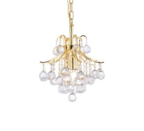 Elegant Lighting Toureg 12" 3 Light Royal Crystal Chandelier - Picture 3 of 6