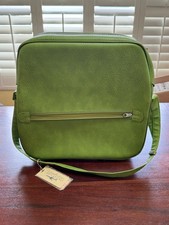INVICTA BORSA BAGAGLIO A MANO VERDE CON CHIAVE 15x14x5 - VINTAGE RARA *LEGGI*