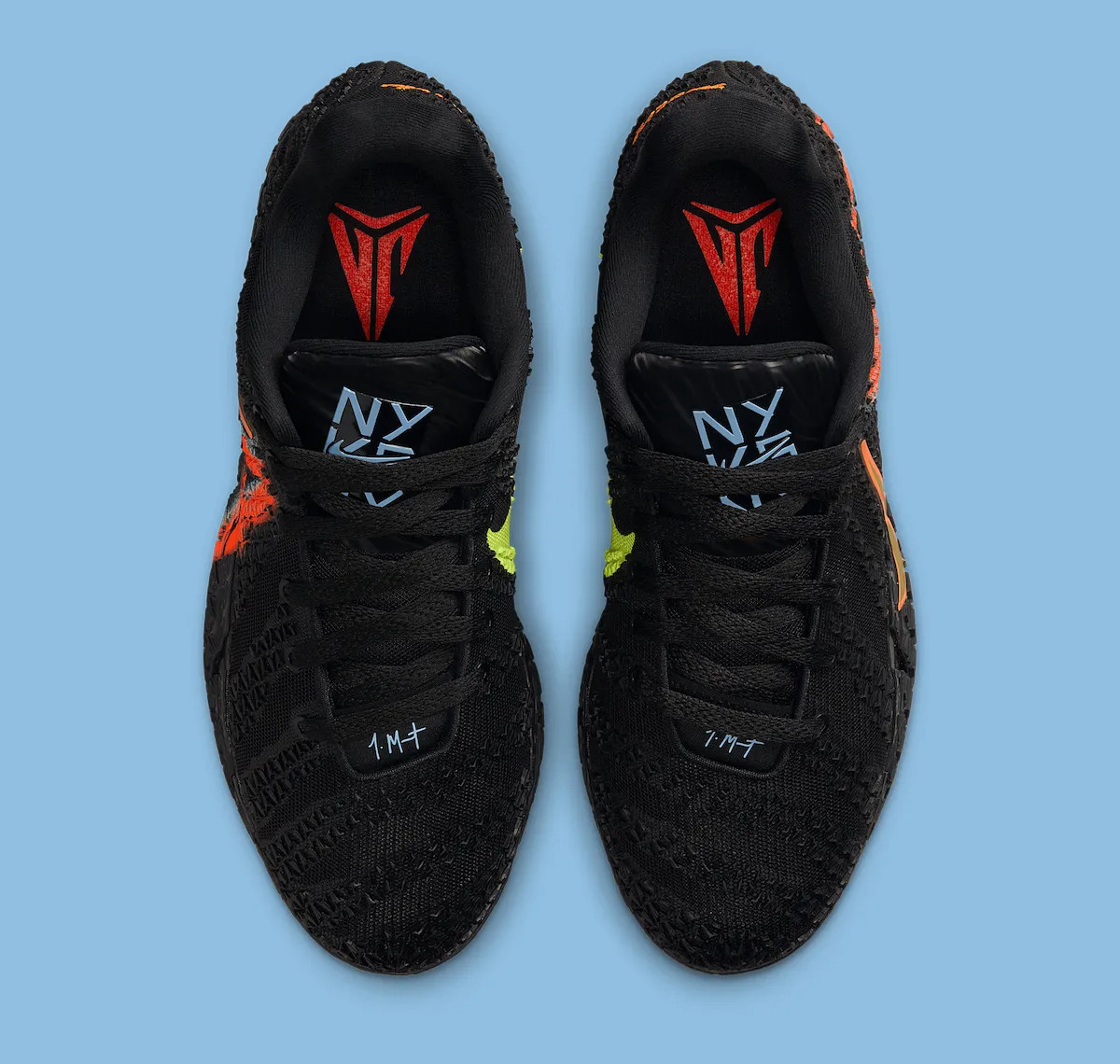 Nike Ja 3 NY vs NY Black Total Orange Neon Yellow IM0464-001 sz