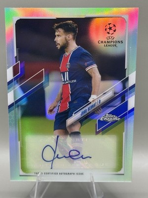 Juan Bernat Paris Saint-Germain 2020-21 Topps Chrome UCC Auto (Spain)