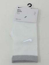 Nike Spark Lightweight Crew Running Socks Dri Fit White Mens L Shoe Sz. 10-11.5