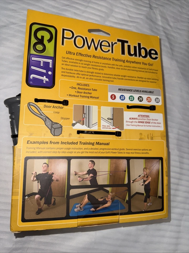 Tubo de alimentación GoFit con manijas y anclaje de puerta 20 lb. (GF-4TT20) Foto 4 de 4