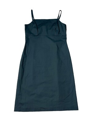 Brooks Brothers 346 Stretch Black Sleeveless Cotton Blend Sheath Dress 