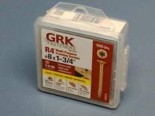 GRK Fasteners 2075 R4 W-Cut Countersink Head Multipurpose Screws #8x1-3/4 L in.