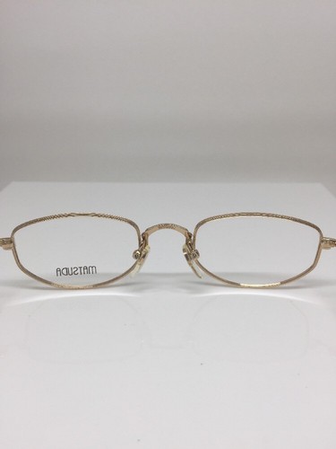 Vintage Matsuda 2878 Eyeglasses C. Gold With Detail On Temples Frame 48mm Japan - Picture 9 of 12
