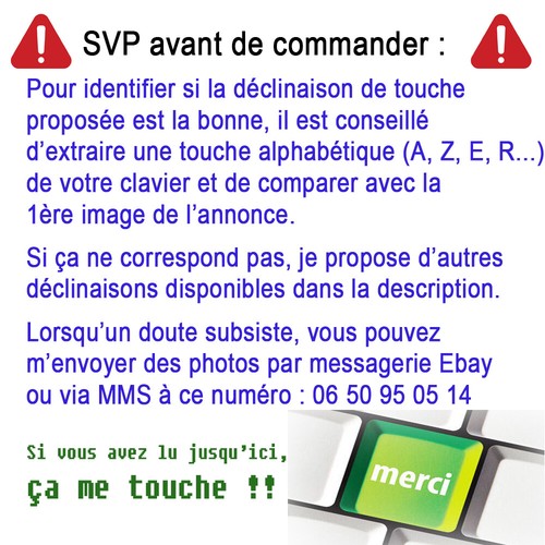 Touche de Clavier pour DELL Latitude 7280 7290 7380 7389 7390 E5280 E5289 E7280 - Picture 3 of 3