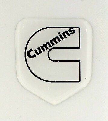 GRILLE EMBLEM fits RAM Diesel 1994-2002 White / Black Outline