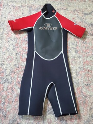 Execute Red/Black Shorty Wetsuit-2 mm Neoprene-Size Youth Small (about 8-10)-GUC
