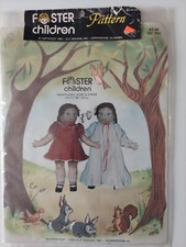 Foster Children 1983 Nightgown Robe And Dress Pattern For 26" Sculpture Dolls