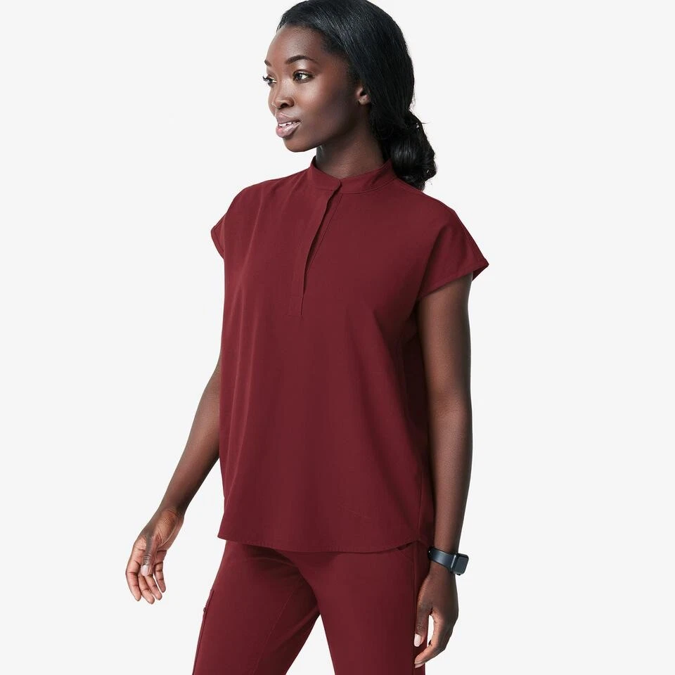 Figs Rafaela Scrub Top Women's XS Burgundy