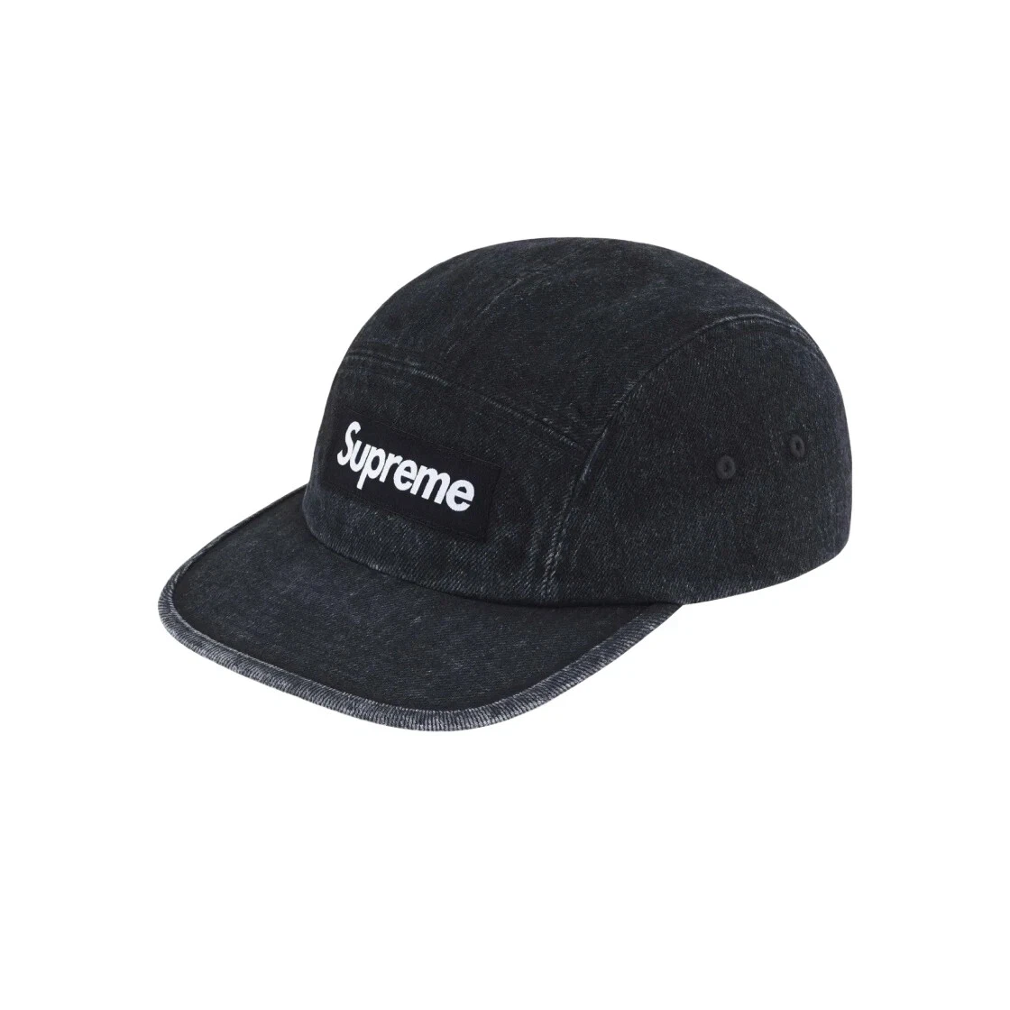 Casquette de camp Supreme Denim noire   24SS  