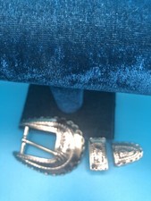 3 piece belt buckle set. Western Ranger Cowgirl Cowboy