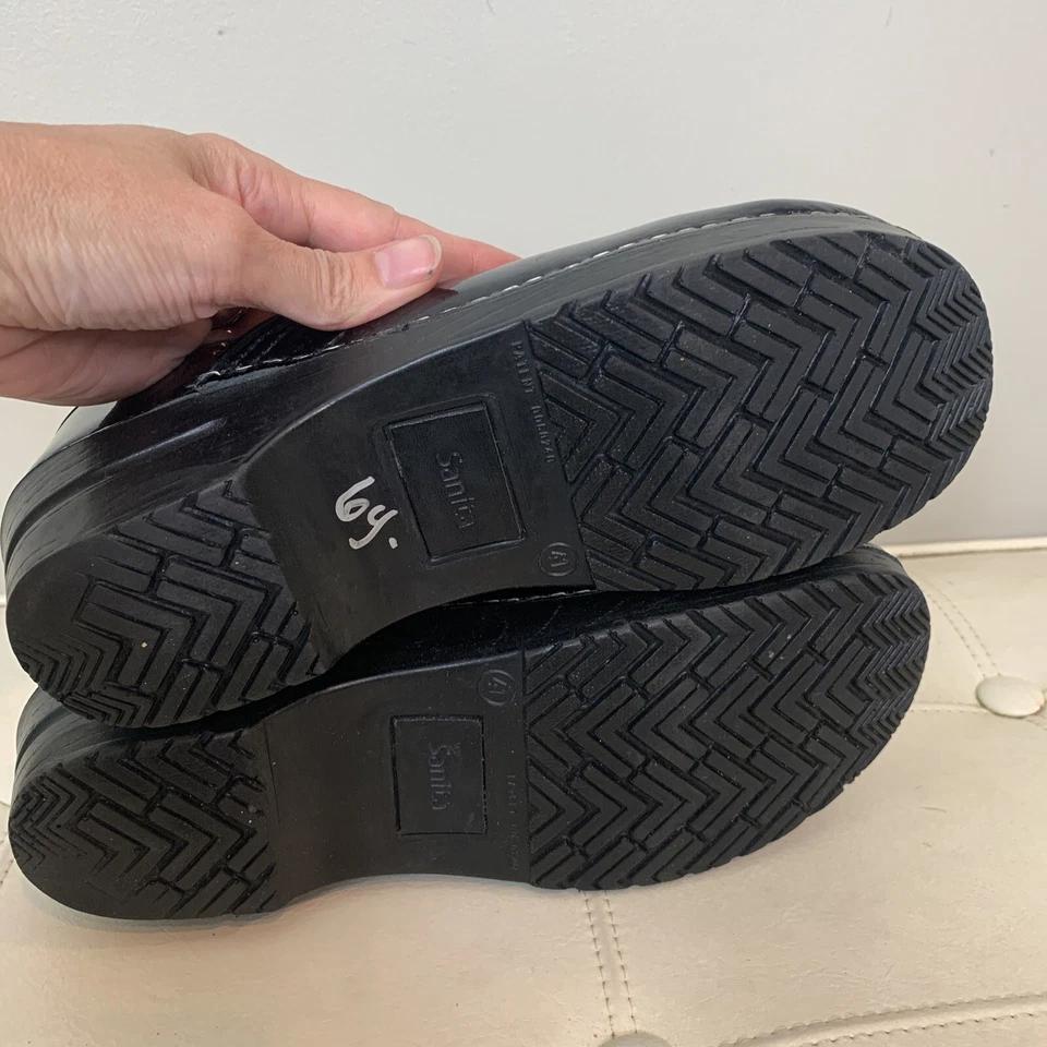 Sanita 木屐鞋专业专利女式 10 码黑色 41 护士二手状况完好 — 第 4/4 张图片