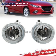 Pair Front Bumper Fog Light Lamps Lh Rh W Bulbs For Mazda 3 6 5 Mx-5 Miata Cx-7