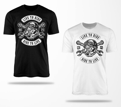 Biker T-Shirt B0330 Chopper Bobber Oldschool Motorrad T-Shirt Benzin im Blut