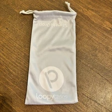 Gray Loopy Pouch Drawstring Bag