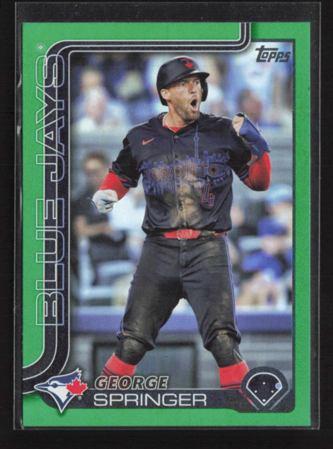 George Springer 2025 Topps Series 1 Baseball Green Rainbow Foil 23/99 [xxd5