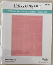 Spellbinders Paper Arts Detailed Embossing Folder Plaid Company
