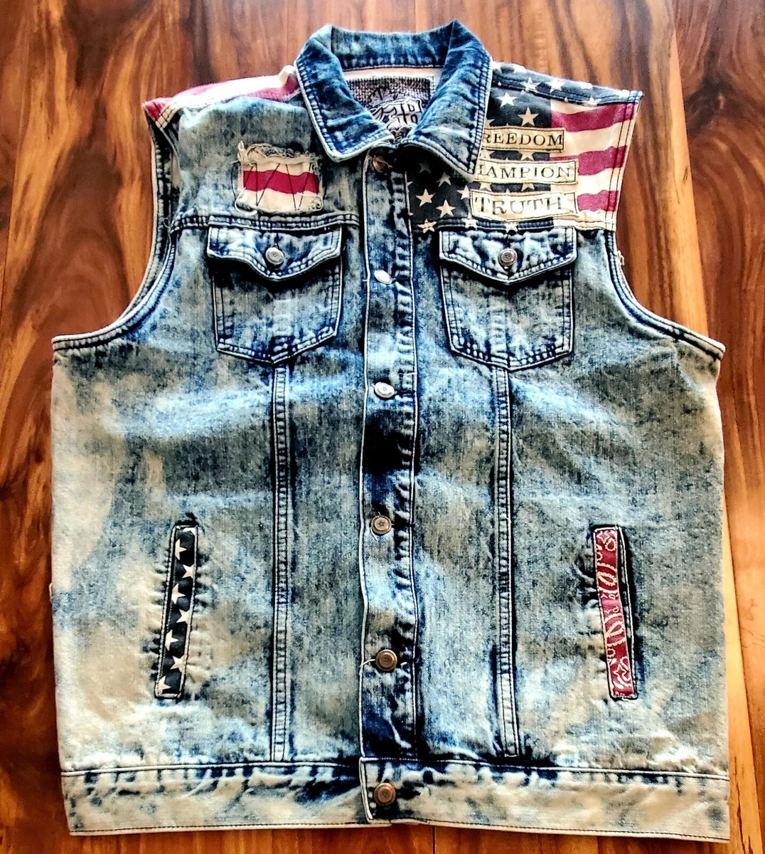 Used denim store vest