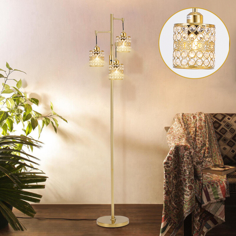 Tall Stem Standard Floor Lamp Living Room Reading Light Free