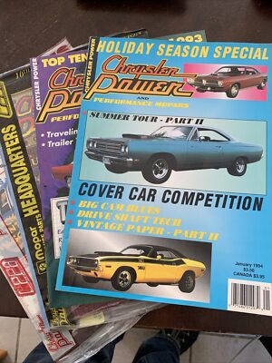Chrysler Power Magazine 1994 Set 4 Issues, Jan, Mar, May, July, VFCondition