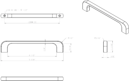 Jeffrey Alexander 264-128SN Alvar 5" Center to Center Handle - Satin Nickel - Picture 2 of 4