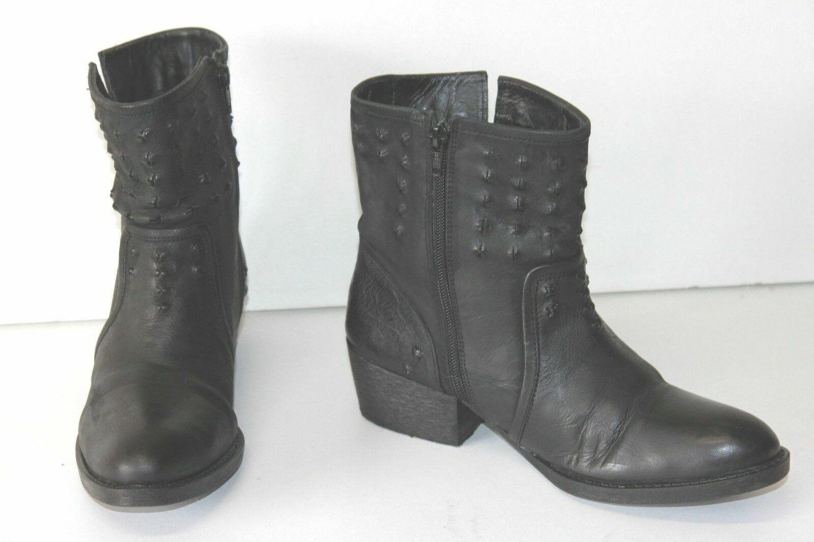 PROMOD Botines Botines Cuero Negro Tacones Pequeños Talla 38 En muy buena condición