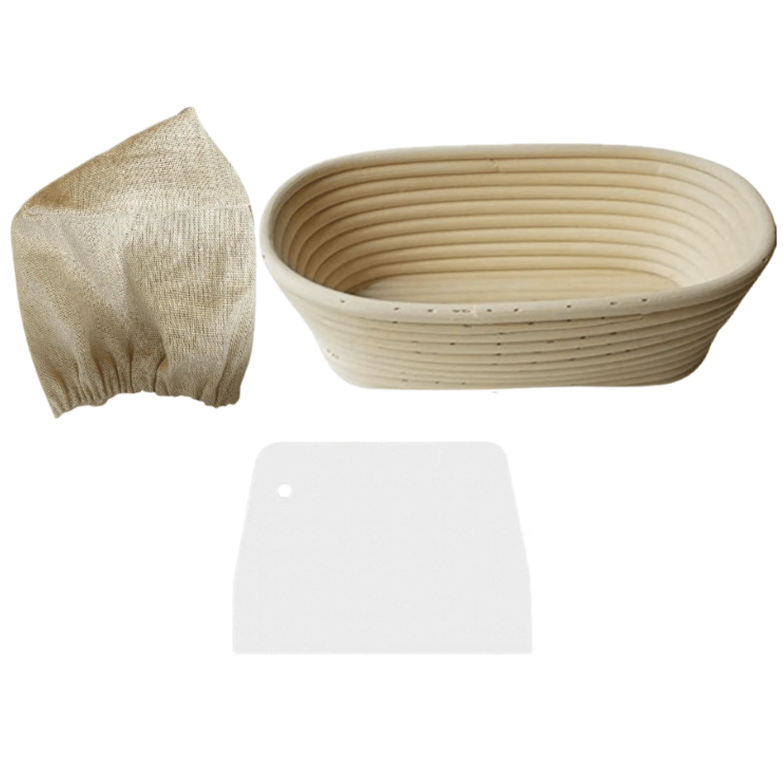 Banneton Bread Proofing Basket 10" Oval Rattan Sourdough Basket Dough Scraper
Opens in a new window