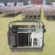 Folding Chair Rack Dolly Cart Table Storage Rack Desk Chairs Cart Trolley