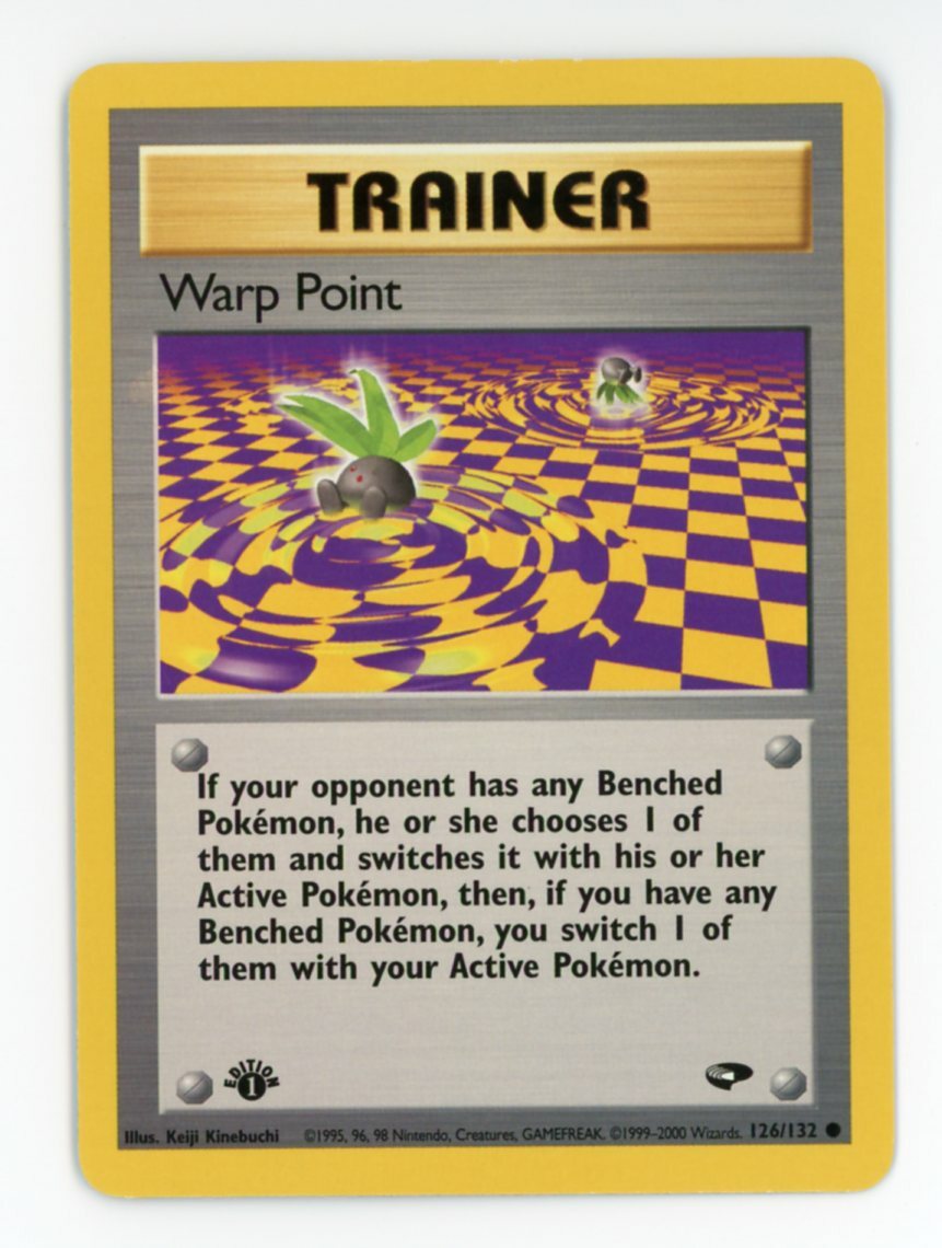 Warp Point 126/132 1st Edition Gym Challenge Common Pokemon - Near Mint!